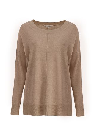 Brown wool-blend jumper