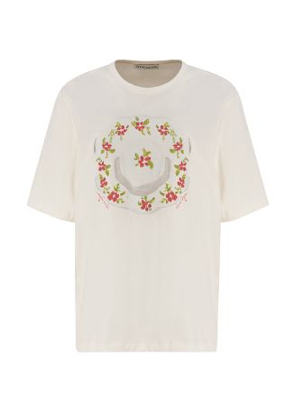 Floral-print cotton t-shirt