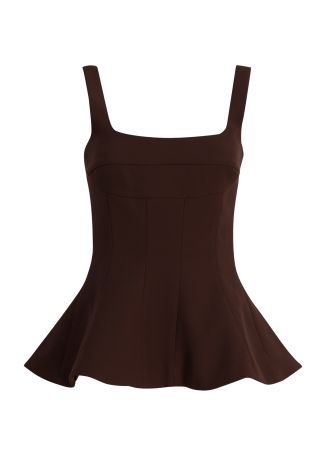 Brown peplum top