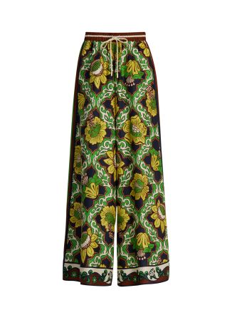 Liana printed silk trousers