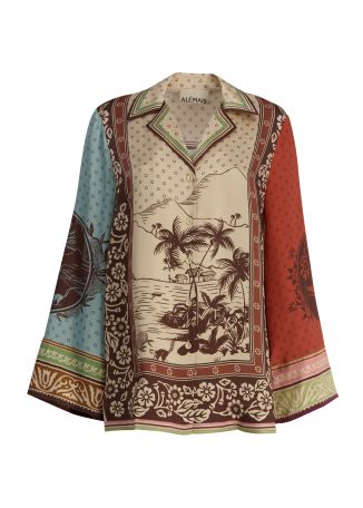 Alberta printed silk shirt