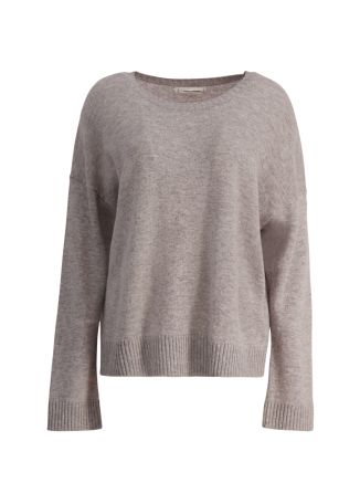 Grey wool-blend jumper