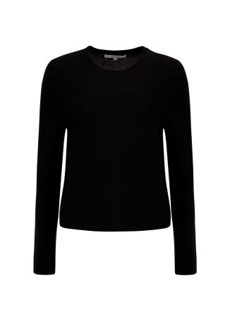 Black cropped cashmere jumper