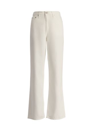 Logan white wide-leg jeans