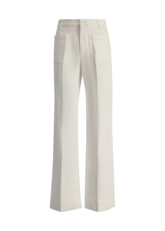 Alina white wide-leg jeans