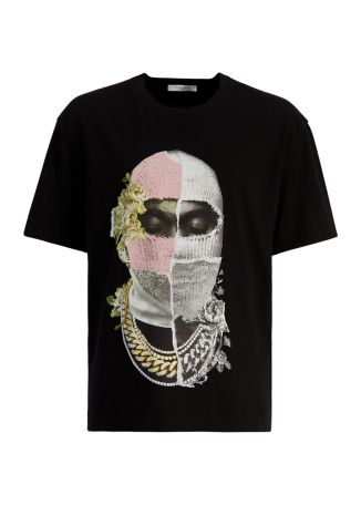 White printed cotton t-shirt