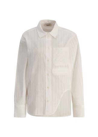 Couxana white asymmetrical cotton shirt