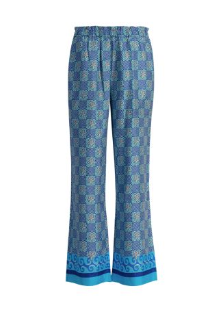 Palenta printed silk trousers