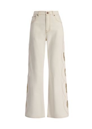 Pouja off-white cut-out jeans