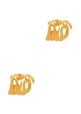 Ritorto layered 18kt gold-plated ear cuff