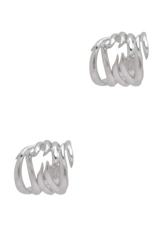 Ritorto silver layered ear cuff
