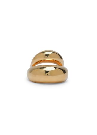 Double blow up layered 18kt gold-plated ring