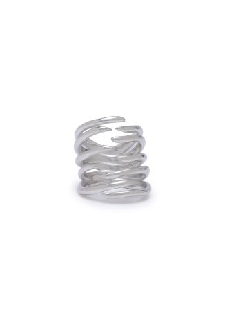 Ritorto silver layered ring