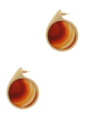 Dusk gemstone-embellished 18kt gold-plated drop earrings