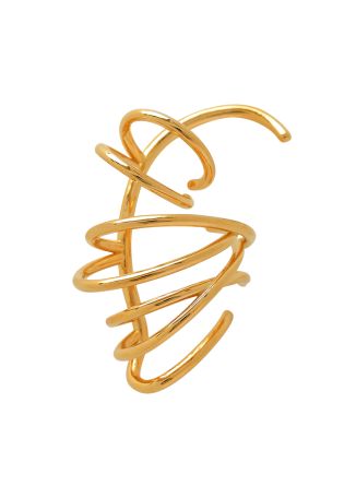 Orbit layered 18kt gold-plated ear cuff