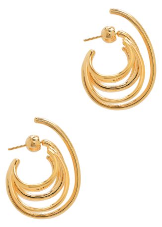 Orbit layered 18kt gold-plated hoop earrings