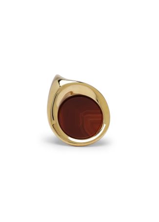 Dusk gemstone-embellished 18kt gold-plated ring