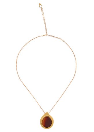 Dusk gemstone-embellished 18kt gold-plated necklace