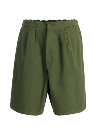 Handa green logo cotton shorts