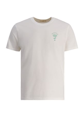Botanical white printed cotton t-shirt