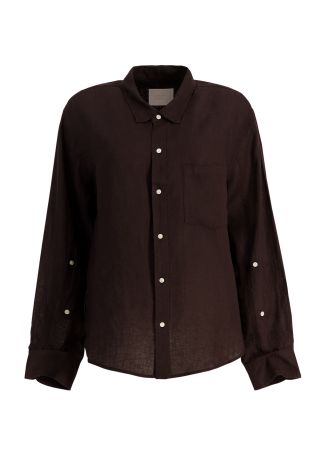 Kayla brown linen shirt