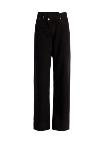 Arc criss cross black wide-leg jeans