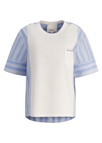 Docking panelled cotton t-shirt