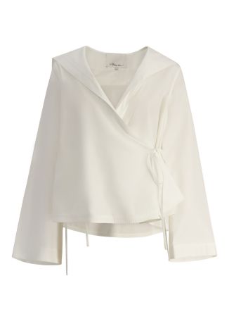 Sailor white wrap cotton shirt