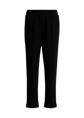 The rolled cuff black stretch-jersey sweatpants