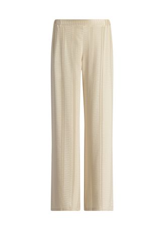 Alcestes beige textured silk-blend trousers