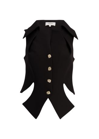 Yasmine black cut-out vest