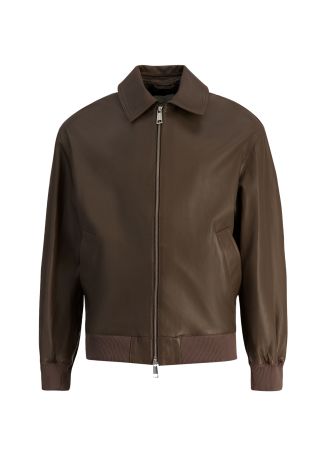 Brown leather jacket