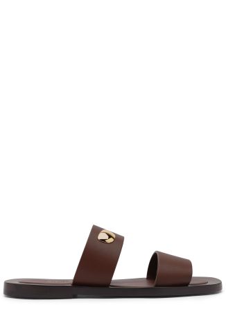 Elbee burgundy leather sandals