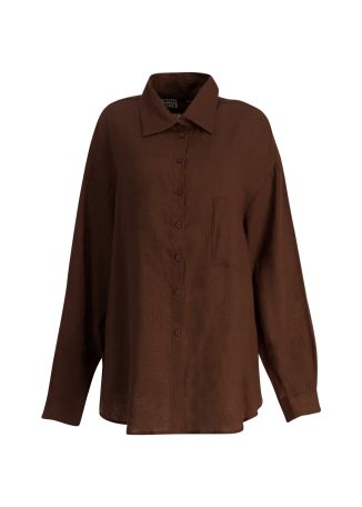 Brown linen shirt