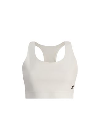 Core white logo stretch-jersey bra top