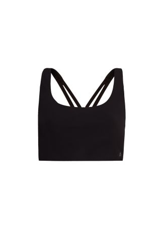 Studio black logo stretch-jersey bra top