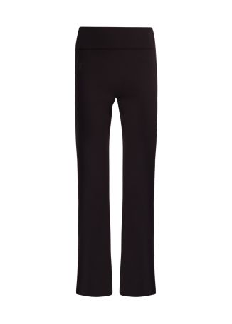 Studio black flared-leg stretch-jersey leggings