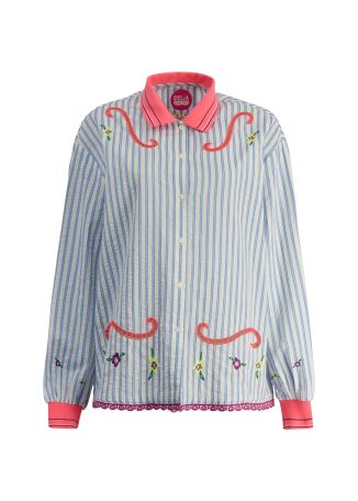 Uvaia striped cotton-blend shirt
