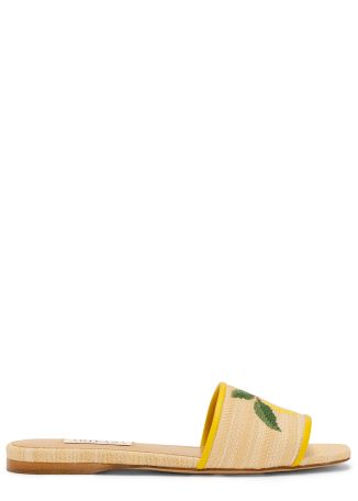 Tutti frutti embroidered leather sandals