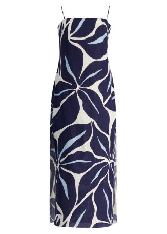 Samantha floral-print linen maxi dress